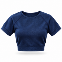 Crop azul marino