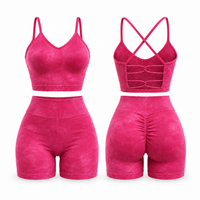 Top y short fucsia
