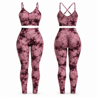 Top y licra tie-dye vino
