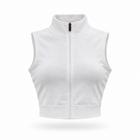 Chaleco blanco cremallera