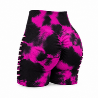 Tie-dye fucsia/negro con cortes